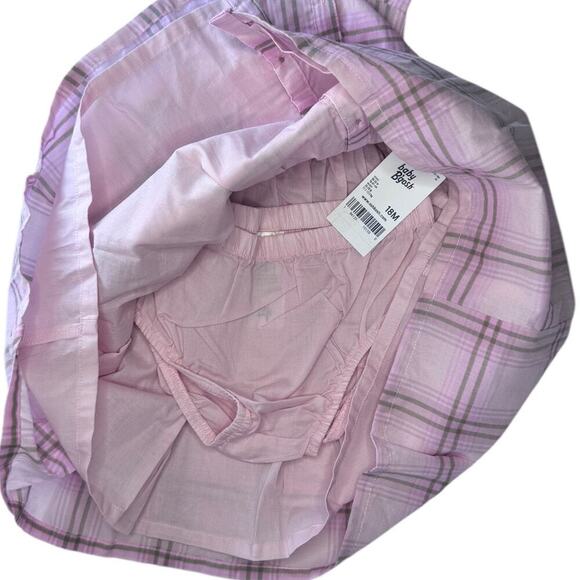 NWT - OshKosh Pinl Plaid Tank Dress with Bloomers - Size 18 months - Picture 3 of 4